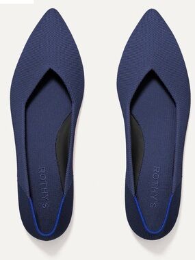 Rothy's Women's The Point II in Deep Navy Pointed Knit Flats - Brand New Size 8